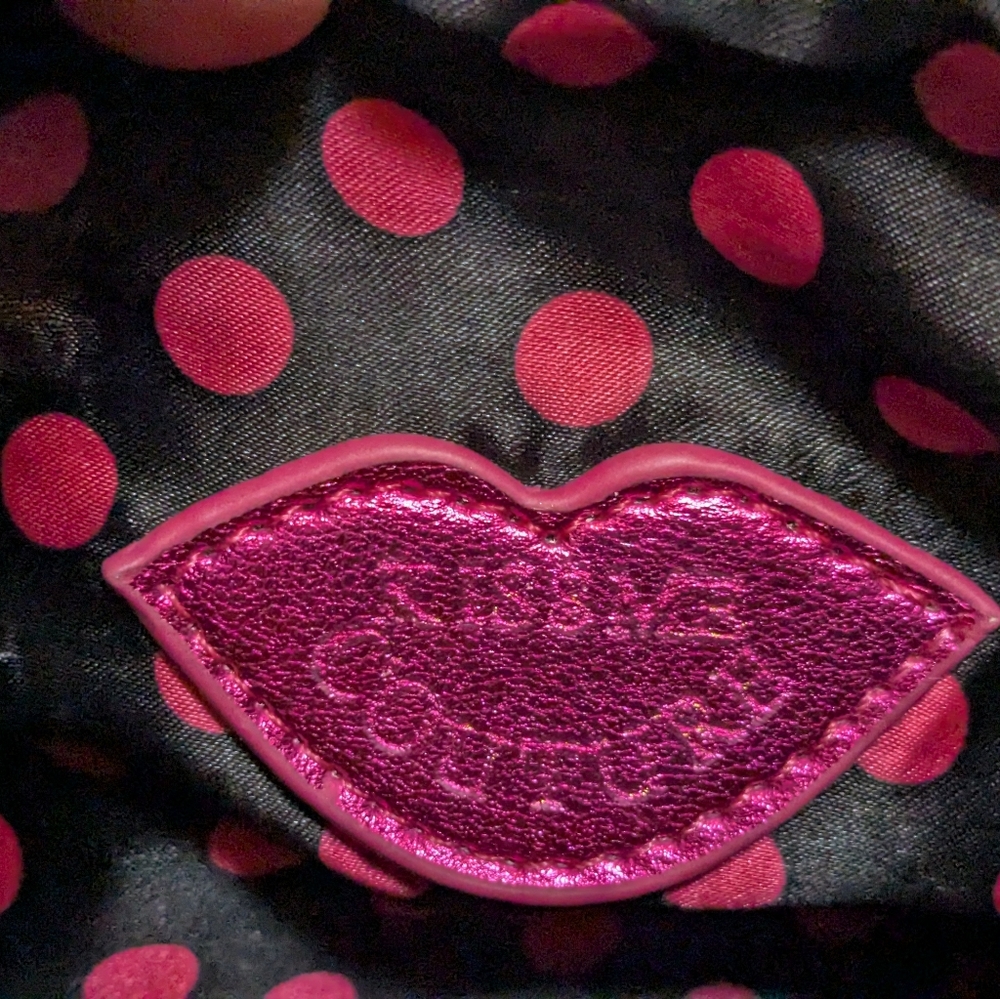 Kiss Me Couture Black Leather Shoulder Bag